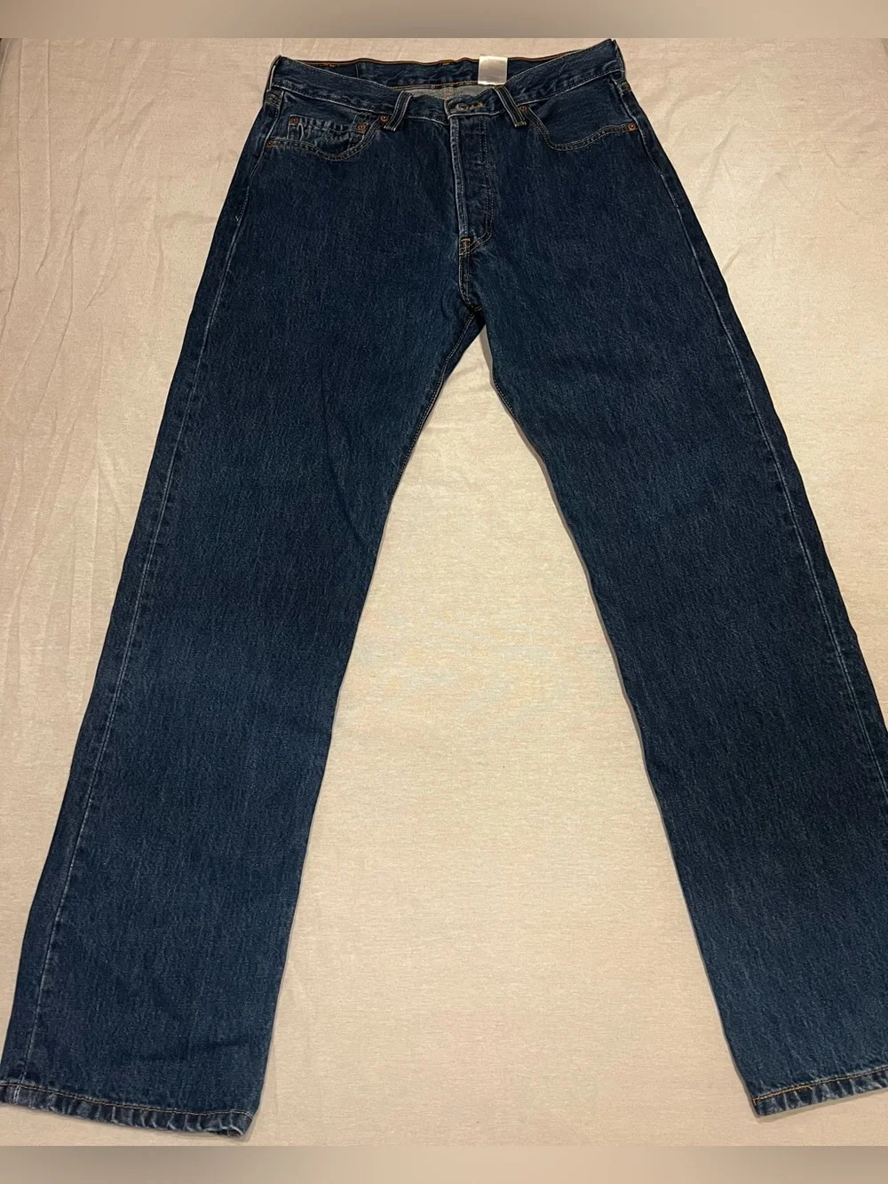 Levi’s 501 Straight Leg Jeans Dark Wash W34 L34 Vintage Y2K Denim - Picture 4 of 7